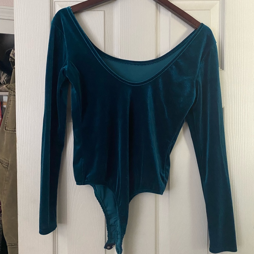 Velvet body suit Poof New York